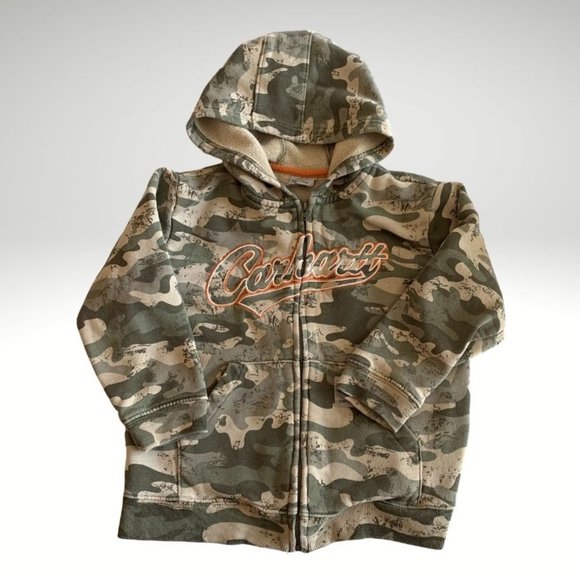 Carhartt Other - Carhartt Boys Camo Fleece Lined Hoodie Small